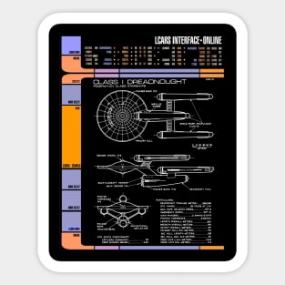 Computer Readout Showing Original Series Dreadnought Sticker